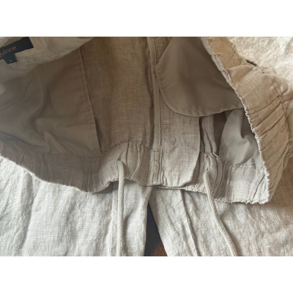 Quince Womens European Linen Pants Large Flax Beige Pull On Straight Minimalist - Picture 6 of 11